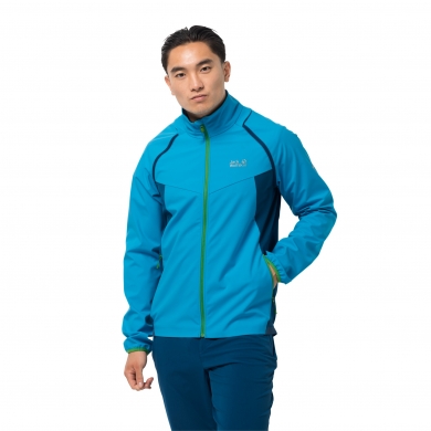 Jack Wolfskin Fahrrad-Softshelljacke und Weste Tandem (PFC-Frei) blau Herren